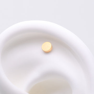 Detail View 1 of Implant Grade Titanium OneFit Threadless Golden Flat Round Top Part